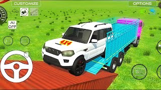 Drive 4x4 Scorpio And Unloading Stone From Dumper Truck In Game 💥 jcb truck tractor [upl. by Milon]