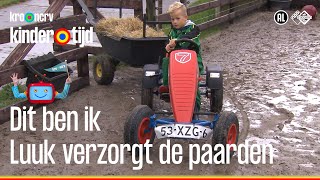 🐴🐴 Luuk verzorgt de paarden  Dit ben ik  Kindertijd KRONCRV [upl. by Garnett]