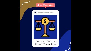 🧾 How To Create a Balance Sheet StepByStep [upl. by Sibie]