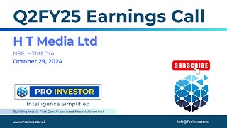 HT Media Ltd  Q2FY25  Earnings Conference Call  concall concallshorts [upl. by Iz]