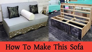 How to Make Latest Model Leather 2 Seater Sofa 2024 Step By Step Process  Forhad Furniture [upl. by Whatley]