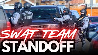 SWAT TEAM STANDOFF Haltom City Texas OFFICER SHOT Suspect Barricaded LIVE [upl. by Gaige]