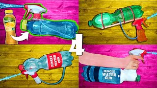 4 Wasserpistole selber bauen aus Flasche  water gun DIY toy from bottle summer diy 4K [upl. by Pevzner561]