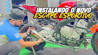 INSTALANDO O NOVO FULL AKRAPOVIC NA BMW S1000RR [upl. by Kariv]