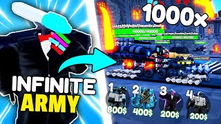 New SPAWNERS CRAZY OP 💀 I created ARMY with x100 SPAWNER UNITS 😱  Toilet Tower Defense [upl. by Newob928]