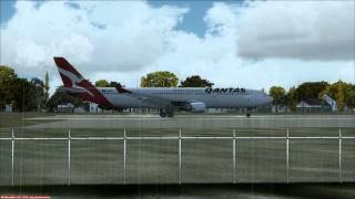 Qantas A330300 Take Off from Leeds [upl. by Yelmene]