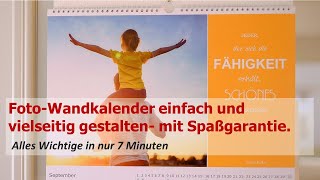 Fotokalender selbst gestalten  einfach und vielseitig Auch als Collage [upl. by Powe]