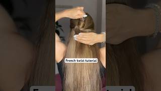 Easy French twist tutorial ✨😍hairstyles hairtok hair shorts short [upl. by Yerfoeg47]