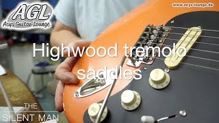 AGL Saddle comparison Gotoh vs Highwood tremolo saddles [upl. by Kerwon557]