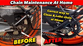 How to Clean amp Lube bike chain at home  Cheap amp easy way [upl. by Zitah]