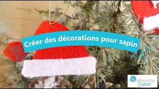 Tuto Silhouette  Des décorations de sapin en feutrine [upl. by Eissoj43]