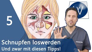 Schnupfen schnell loswerden 5 Tipps bei Schnupfen amp Erkältung  Von Nasenspray über Sport bis Zink [upl. by Lubba]