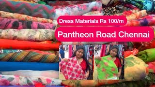 Dress Materials Street  Pantheon Road Egmore  Materials for 100 Rsm  VaralakshmiSundarVlogs 👗🥻 [upl. by Lynad]