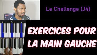 EXERCICES POUR LA MAIN GAUCHE AU PIANO  Le challenge [upl. by Harewood]