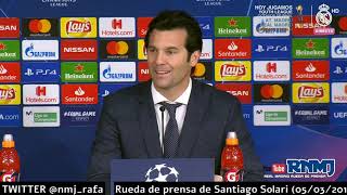 Real Madrid 14 Ajax Rueda de prensa de SOLARI post Octavos Champions 05032019 [upl. by Cherice]