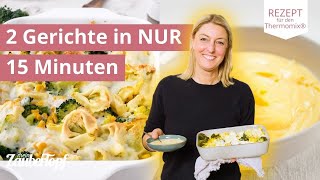 ⏰🍲 Schnelle Küche TortelliniAuflauf amp Vanillepudding OHNE Tüten  Thermomix® Rezepte [upl. by Emse]