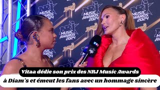 Vitaa dédie son prix des NRJ Music Awards à Diams et émeut les fans avec un hommage sincère [upl. by Aehtela10]