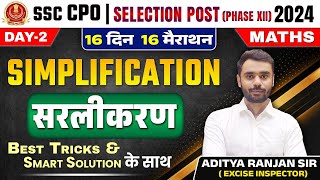 🔴Complete Simplification in One Shot  16 Din 16 Marathon  SSC CPO  Selection Post  Aditya Ranjan [upl. by Haywood566]