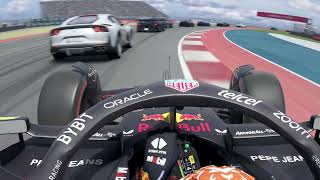 Max Verstappen Red Bull RB20 vs Supercars at Circuit of the Americas [upl. by Purdy160]