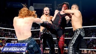 Kane vs 3MB  3on1 Handicap Match SmackDown Aug 9 2013 [upl. by Goldarina]