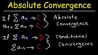 Absolute Convergence Conditional Convergence and Divergence [upl. by Eednahs]