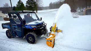 UTV Snowblower  Better Than A Plow [upl. by Aliekahs]