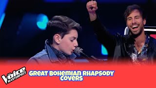 Queens BOHEMIAN RHAPSODY covers in THE VOICE and THE VOICE KIDS [upl. by Neimad]