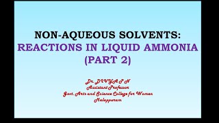 Reactions in Liquid Ammonia Part 2 [upl. by Denys835]