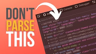 I Dont Waste Time Parsing HTML So I do THIS [upl. by Gnuhc]