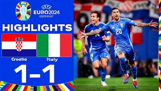 Croatia vs Italy 11  UEFA EURO 2024  Highlights  FC24 [upl. by Torrlow]