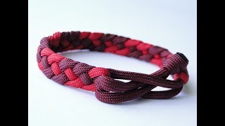 How to Make a French SinnetMad Max Style Closure 4 Strand Flat Braid Paracord Survival Bracelet [upl. by Gibun14]