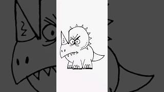 How to draw Triceratops dino drawing [upl. by Gnihc]