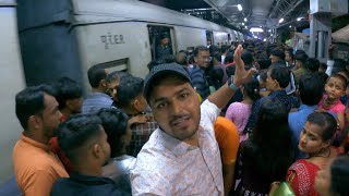 Kolkata local train journey Struggle during Durga Puja [upl. by Gorrian]