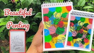 How To Draw Murali Matki with Morpankh Drawing radhakrishna [upl. by Inaffyt610]