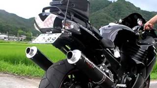 ZZR1400 排気音 [upl. by Redna]