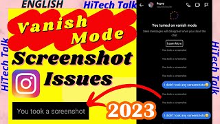 Instagram vanish mode Bug 2023  You took screenshots Instagram vanish mode glitch [upl. by Phares]