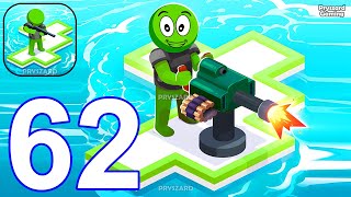 War of Rafts Crazy Sea Battle  Gameplay Walkthrough Part 62 Stickman Raft War AndroidiOS [upl. by Newbill21]