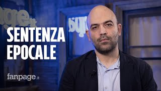 Roberto Saviano  La sentenza lascia un segno in chi mi ha lasciato solo contro il potere criminale [upl. by Atiuqcir]