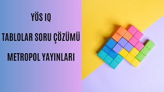 YÖS IQ  TABLOLAR SORU ÇÖZÜMÜ  METROPOL YAYINLARI  2024 [upl. by Idnic]