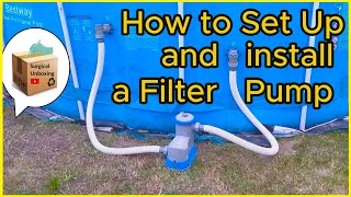 How to Set Up and install a Filter Pump for a Garden Swimming Pool  Bestway [upl. by Retepnhoj]