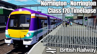 Norrington to Norrington  Class 170 Roblox British Railway Timelapse [upl. by Fletch]