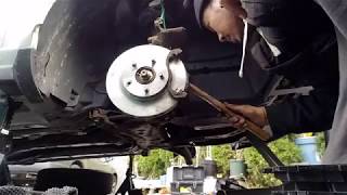 HOW TO CHANGE 2010 DODGE CALIBER BRAKES PAD amp ROTORS REPLACEMENT [upl. by Nekal838]