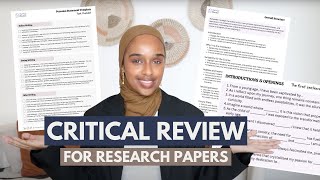 How To Write A Critical Essay  Critique A Research Paper Template [upl. by Joelynn]