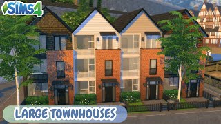 Building Large Townhouses  Sims 4 Speed Build [upl. by Newcomer]