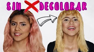 Como quitar tintes fantasía sin decolorar y sin dañar tu cabello  Barrido de color [upl. by Nayek]