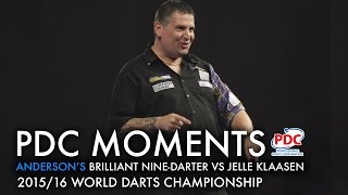 NINEDARTER Gary Anderson v Jelle Klaasen  201516 World Darts Championship [upl. by Wiebmer152]