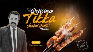 Restaurant style MALAI TIKKA BOTI Recipe  Delicious Cooking at Home  Chicken Boti [upl. by Katlin911]