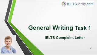 General Writing Task 1 – IELTS Complaint Letter [upl. by Shivers278]