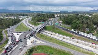 09292024 Asheville NC  Drone shots of damage and flooding from Helene [upl. by Sucramaj201]