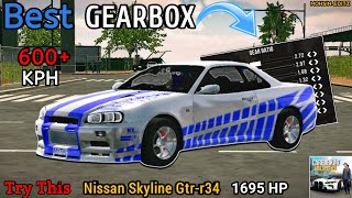 Nissan GTRR34 Best Gearbox  Car parking multiplayer  best gearbox w16 Engine ‎MOHsiNEditZ [upl. by Gnuhc14]